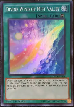 Yu-Gi-Oh! Divine Wind of Mist Valley THSF-EN056 The Secret Forces 1st Edition NM - Image 1