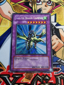Gaia the Dragon Champion lob-e102 Unltd Ed (LP) Secret Rare Yu-Gi-Oh! - Image 1
