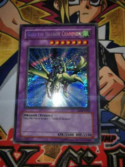 Gaia the Dragon Champion lob-e102 Unltd Ed (LP) Secret Rare Yu-Gi-Oh! - Image 3