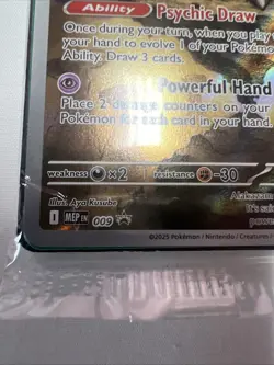 Alakazam 009- Mega Evolutions SEALED Promo Pokemon Card Sealed - Near Mint - Image 3