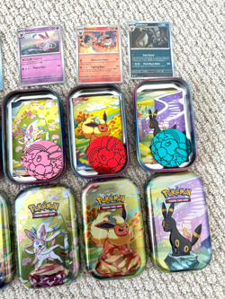 Pokemon Prismatic Evolutions Eeveelutions Costco Tins Promo cards Coins NO PACKS - Image 4