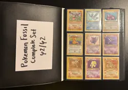 Pokemon Cards 1999 100% Complete Fossil Set 62/62 WOTC Vintage LP-HP - Image 1