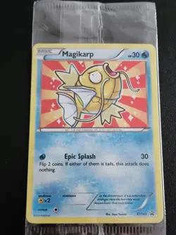 Pokemon TCG Shiny Magikarp Black Star Promo Card XY143 Sealed, Near Mint - Image 1