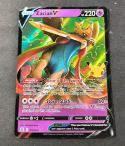 Pokemon Celebrations Zacian V Ultra Rare Card 016/025 NM - Image 1