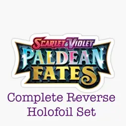 Pokemon Paldean Fates Complete Reverse Holo Foil Master Set 81 Cards Pikachu - Image 1