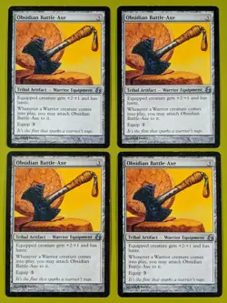 Obsidian Battle-Axe x4 Morningtide 4x Magic the Gathering MTG - Image 1
