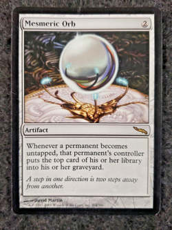 Mesmeric Orb Mirrodin MTG Magic the Gathering LP scratches (DS3D1L1) - Image 1