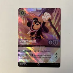 Disney's Lorcana - Mickey Mouse Wayward Sorcerer - Enchanted - 208/204 - Image 1