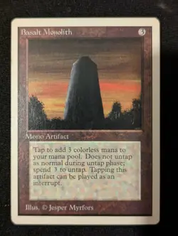 Basalt Monolith - Unlimited - LP - MTG - Magic The Gathering - Artifact - Image 1