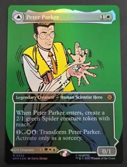 MTG: Marvel's Spider-Man - Peter Parker (0232) Borderless Foil - Image 1