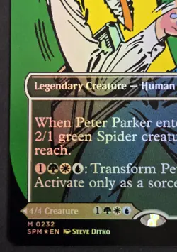 MTG: Marvel's Spider-Man - Peter Parker (0232) Borderless Foil - Image 5