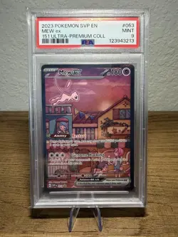 2023 Pokemon SVP EN Mew EX 053 Black Star Promo PSA Mint 9 - Image 1