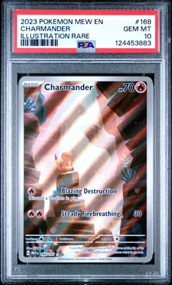 PSA 10 Pokemon English Charmander, Charmeleon, & Charizard IR/SIR Set - Image 2