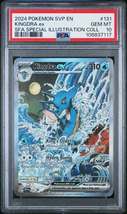 2024 POKEMON SVP EN-SV BLACK STAR PROMO #131 KINGDRA EX PSA 10 - Image 1