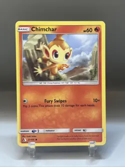 Pokemon misaligned Print layer misprint error Chimchar ultra prism 21/156 - Image 2