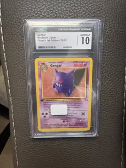 1999 Pokemon Gengar 20/62 1st Edition Non-Holo Pokemon Fossil CGC 10 Gem Mint - Image 1