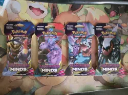 Pokemon Unified Minds Sleeved Booster Pack -4 pack Art Set - Sealed - Image 1