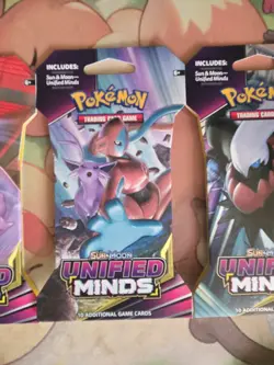 Pokemon Unified Minds Sleeved Booster Pack -4 pack Art Set - Sealed - Image 3