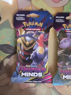 Pokemon Unified Minds Sleeved Booster Pack -4 pack Art Set - Sealed - Image 5