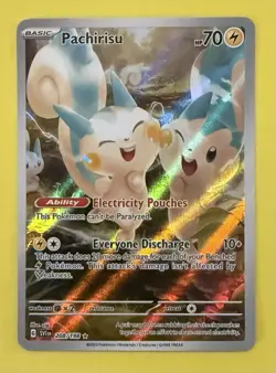 Pokemon ~ Pachirisu 208/198 ~ Scarlet & Violet Illustration Rare Full Art Holo - Image 1