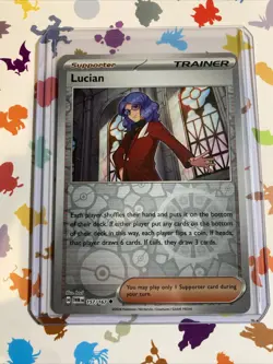 Pokemon - Lucian 157/167 - Reverse Holo - Twilight Masquerade - NM/M - Image 3
