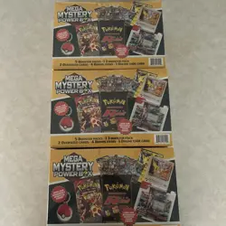 NEW! (X3)POKEMON 2025 HOLIDAY MEGA MYSTERY POWER BOX MEIJER EXCLUSIVE - Image 2