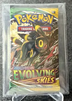 2021 Pokemon Evolving Skies Booster Pack Factory Sealed Umbreon Art NEW SEALED - Image 1
