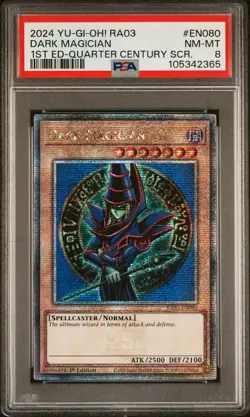 2024 YU-GI-OH! RA03-QUARTER CENTURY BONANZA #EN080 DARK MAGICIAN PSA 8 - Image 1