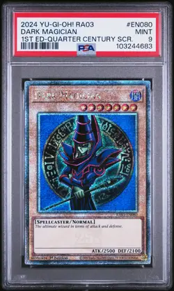 2024 YU-GI-OH! RA03-QUARTER CENTURY BONANZA #EN080 DARK MAGICIAN PSA 9 - Image 1