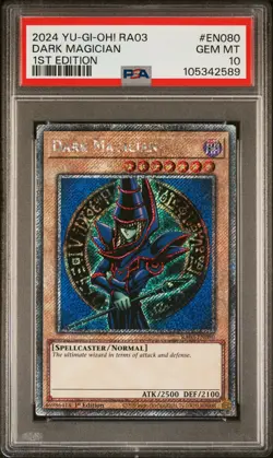 2024 YU-GI-OH! RA03-QUARTER CENTURY BONANZA 1ST ED #EN080 DARK MAGICIAN PSA 10 - Image 1