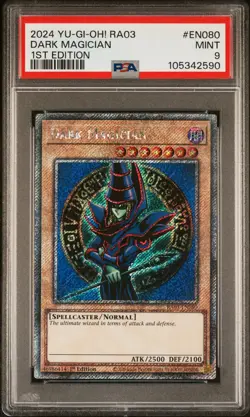 2024 YU-GI-OH! RA03-QUARTER CENTURY BONANZA 1ST ED #EN080 DARK MAGICIAN PSA 9 - Image 1