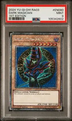 2024 YU-GI-OH! RA03-QUARTER CENTURY BONANZA 1ST ED #EN080 DARK MAGICIAN PSA 9 - Image 1