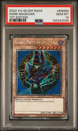 2024 YU-GI-OH! RA03-QUARTER CENTURY BONANZA 1ST ED #EN080 DARK MAGICIAN PSA 10 - Image 1