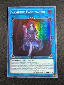 Yugioh - Vampire Fascinator BACH-EN048 1st Edition Super Rare NM - Image 1
