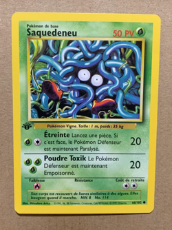 1st Edition FRENCH Tangela 66/102 Base Set - Common Pokemon Card - NM/Mint - Image 1