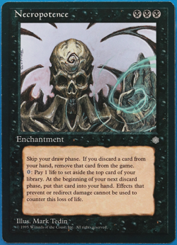 Necropotence Ice Age PLD Black Rare MAGIC GATHERING CARD (ID# 505345) ABUGames - Image 1