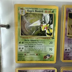 Koga's Beedrill 9/132 Pokemon Gym Challenge Unlimited Holo Rare Card WOTC - Image 1