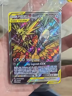 Moltres Zapdos Articuno SM210 GX Tag Team Hidden Fates Promo Card Sealed Wrapper - Image 1