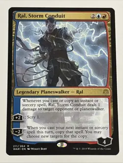 MTG War of the Spark Ral, Storm Conduit 211/264 NM Rare - Image 1