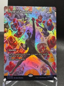 Thrill of Possibility - FOIL BORDERLESS #28 - Mythic - SPIDER-MAN MTG NP - Image 1