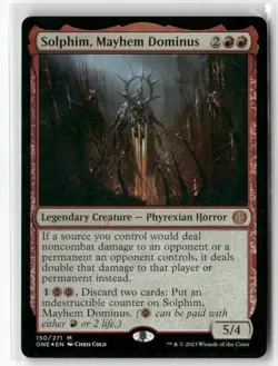 Magic the Gathering Solphim, mayhem Dominus Foil Phyrexia All will be one #150 - Image 1