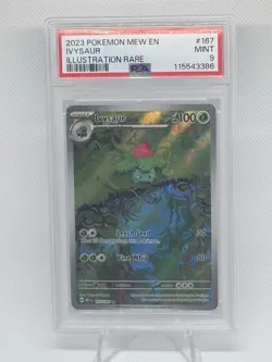 Pokemon 2023 Ivysaur 167/165 Illustration Rare 151 PSA 9 - Image 1