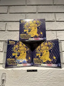 Pokemon TCG Surging Sparks Elite Trainer Box ETB SV08 - NEW SEALED LOT OF 3 - Image 1
