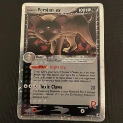 Team Rocket's Persian ex #116/115 Unseen Forces Holo Pokemon LP/MP See Pics! - Image 1