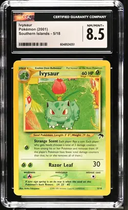 Pokemon Southern Islands IVYSAUR CGC 8.5 (4251) Graded Power - Image 1