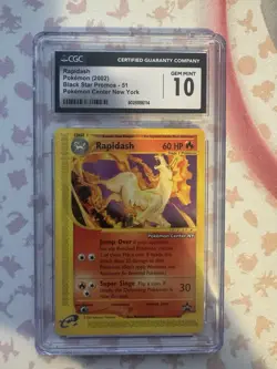 Rapidash Pokemon (2002) Black Star Promo-51 Pokemon Center NY CGC Gem Mint 10 - Image 1