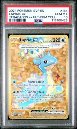 2024 POKEMON SVP EN-SV BLACK STAR PROMO #164 LAPRAS EX PSA 10 - Image 1