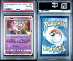 PSA 10 GEM MINT MEW #011 CELEBRATIONS HOLO POKEMON 2021 - Image 3