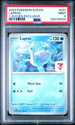 2024 Pokemon Scr En-Stellar Crown #031 Lapras 7-Eleven Exclusive PSA 9 - Image 1
