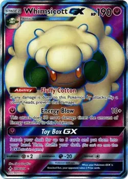 Whimsicott GX - 206/214 - Full Art Ultra Rare LP, English Pokemon Unbroken Bonds - Image 1